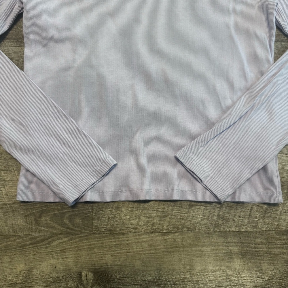Maeve Ribbed Long Sleeve Crew Neck Shirt Lilac Purple Womens Sz. XL - Picture 4 of 7